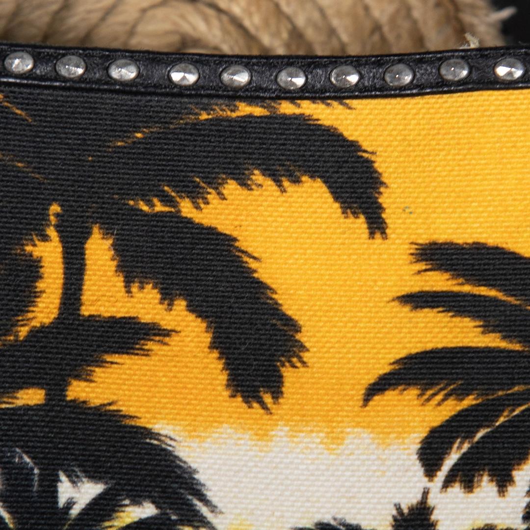 Women's Saint Laurent Palm Tree Print Espadrilles Size IT 40 For Sale