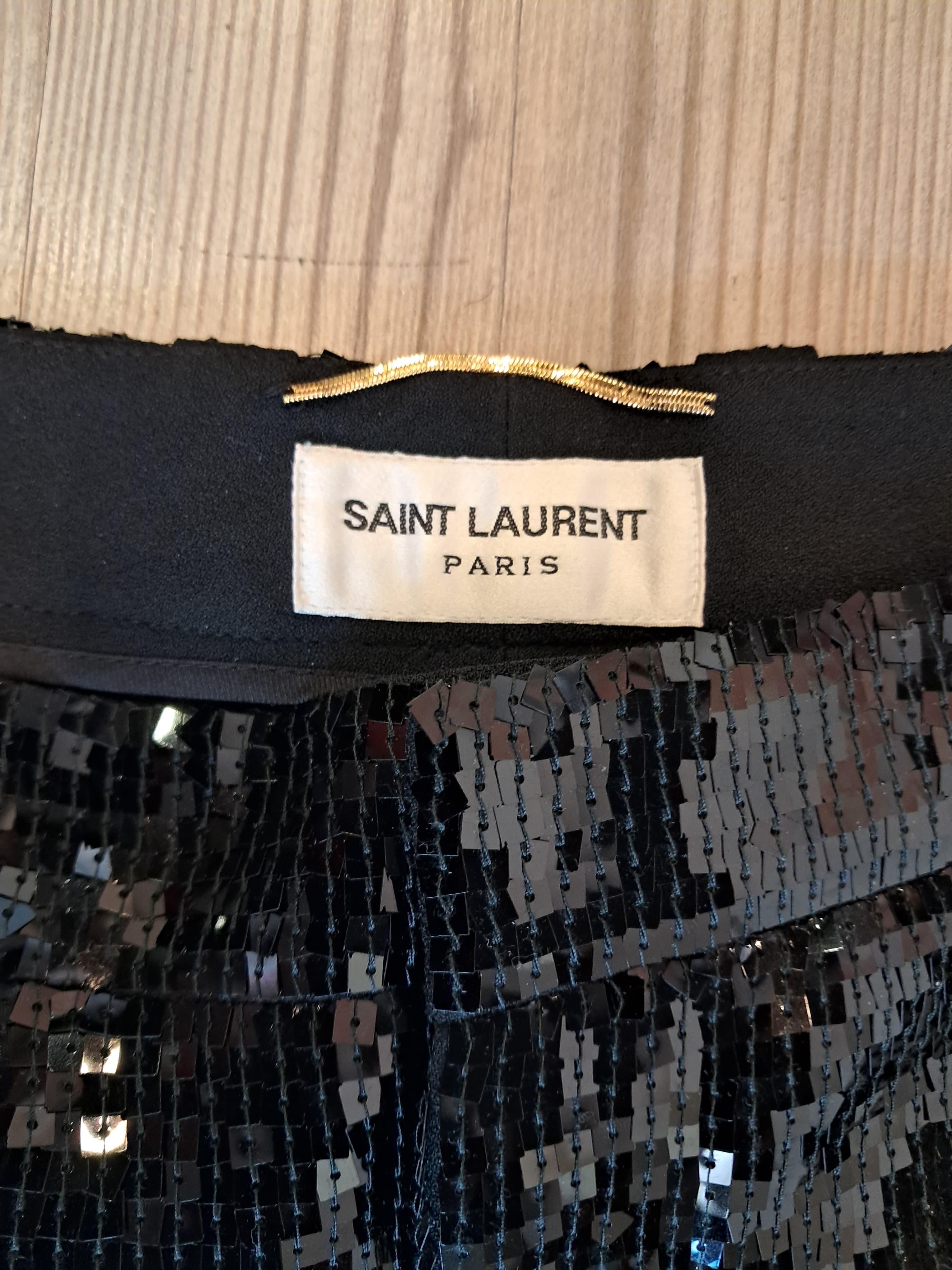 Saint Laurent Hose aus Pailletten. im Angebot 1