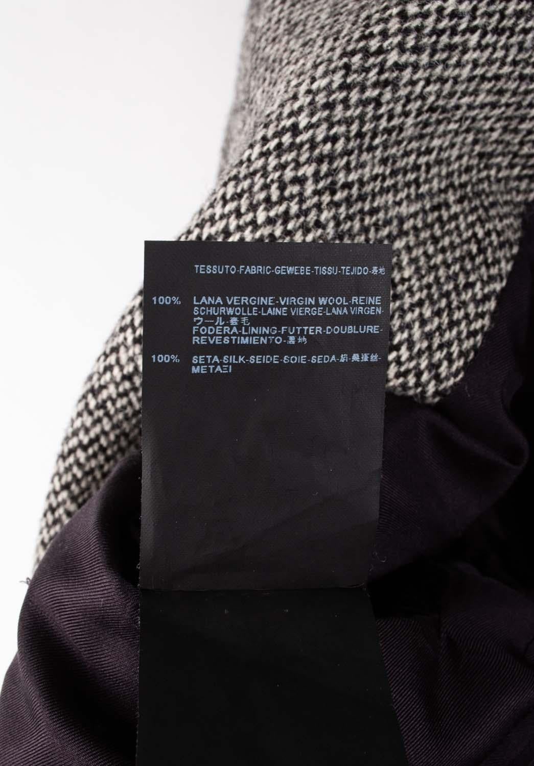 Saint Laurent Paris 2013 Hedi Slimane Tweed Blazer Wool Jacket Size 48IT(S/M) 4