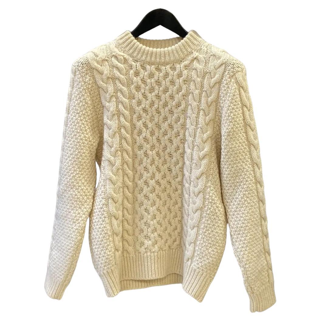 Saint Laurent Paris 2016 Cable Knit Wool Sweater For Sale