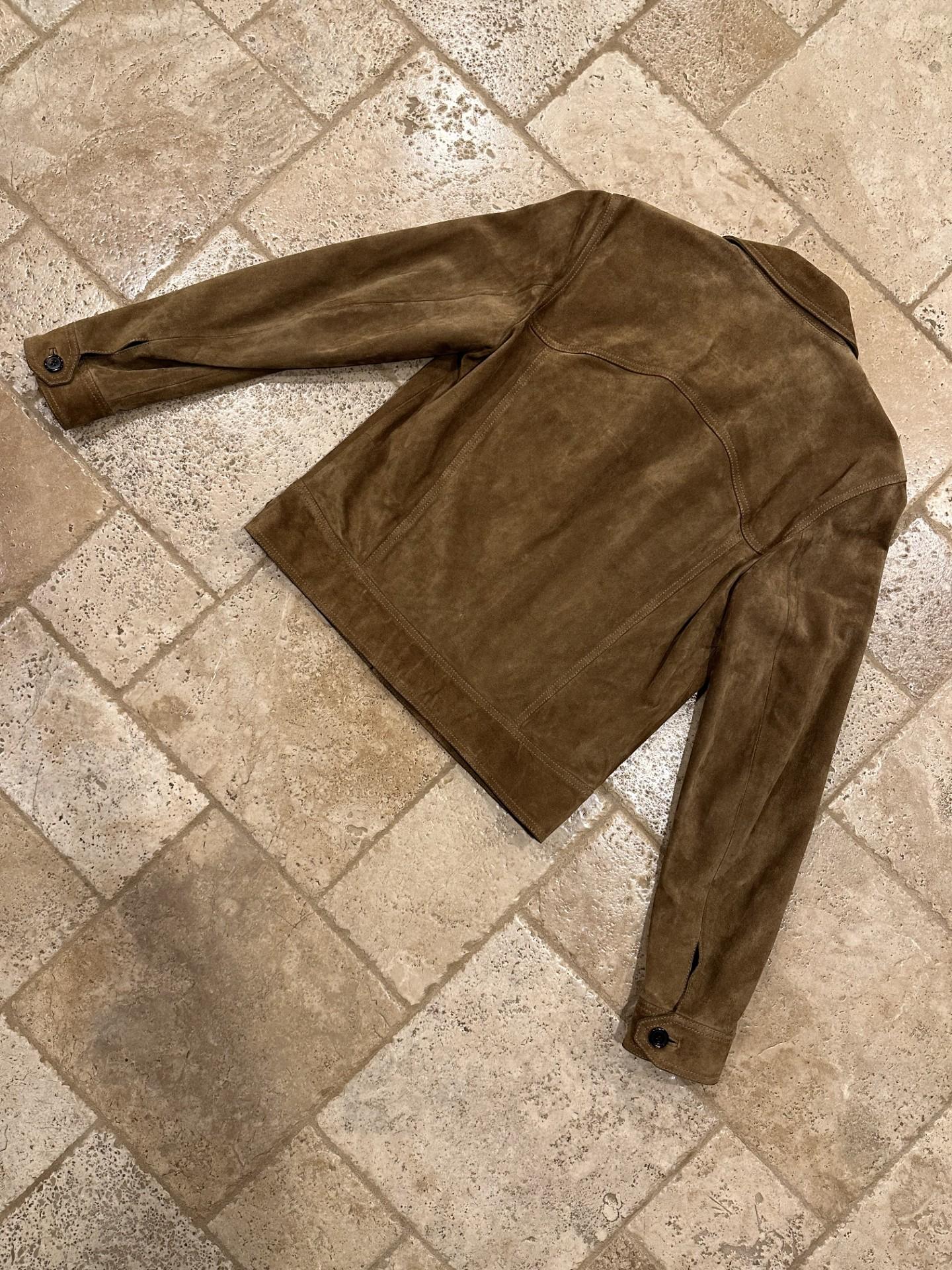 Men's Saint Laurent Paris 2019 Brown Suede Leather Jacket For Sale