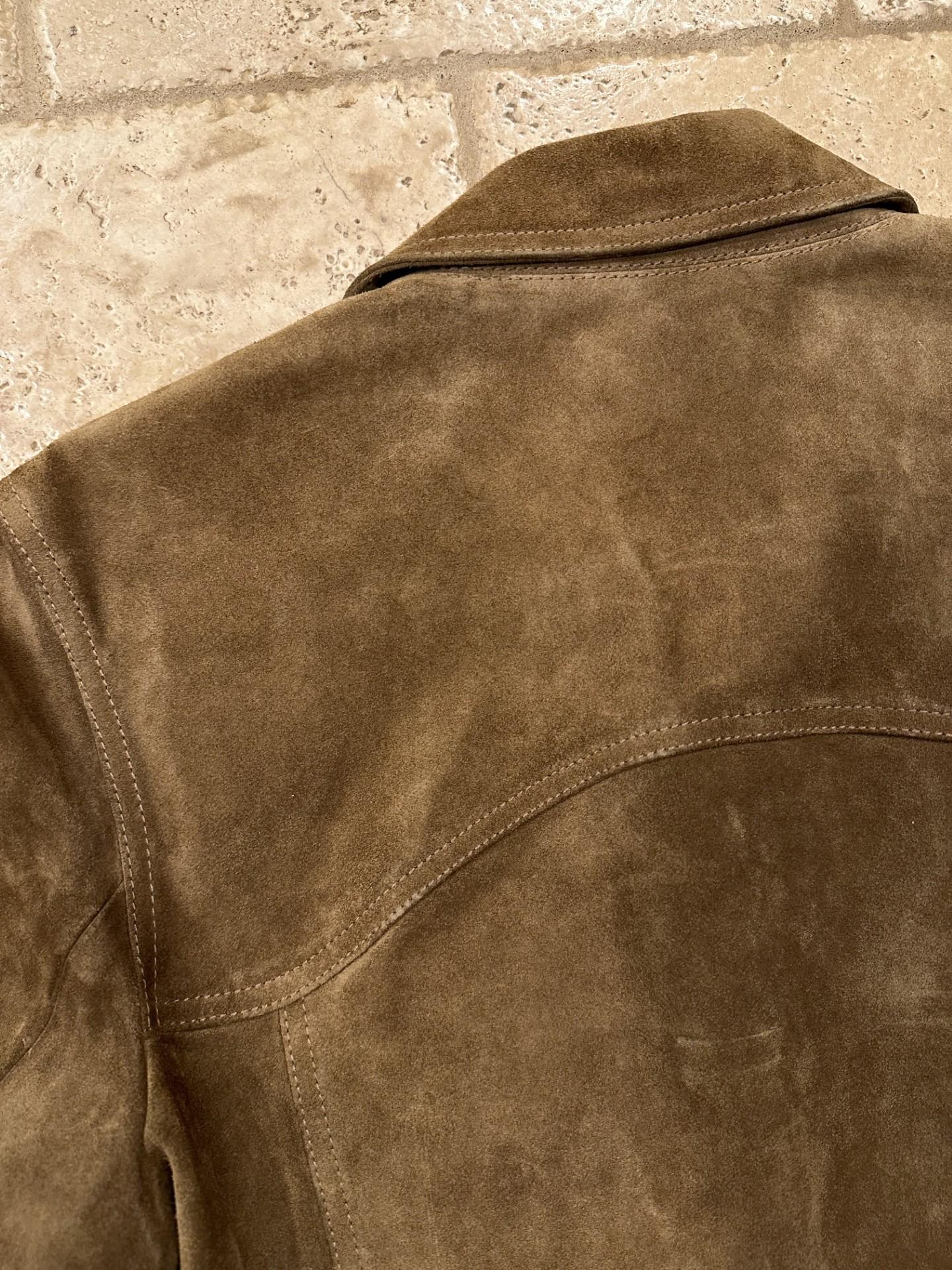 Saint Laurent Paris 2019 Brown Suede Leather Jacket For Sale 1