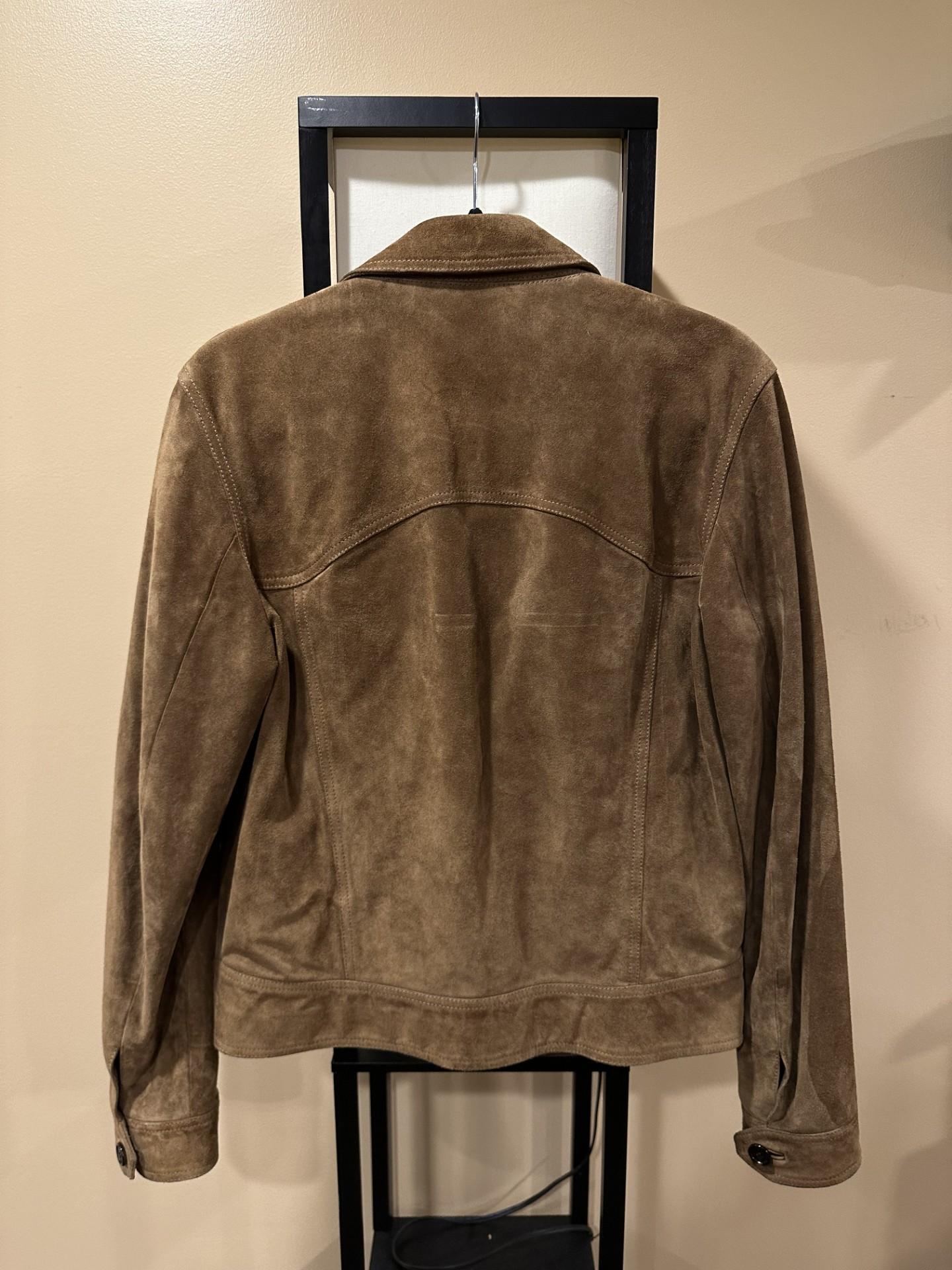 Saint Laurent Paris 2019 Brown Suede Leather Jacket For Sale 3