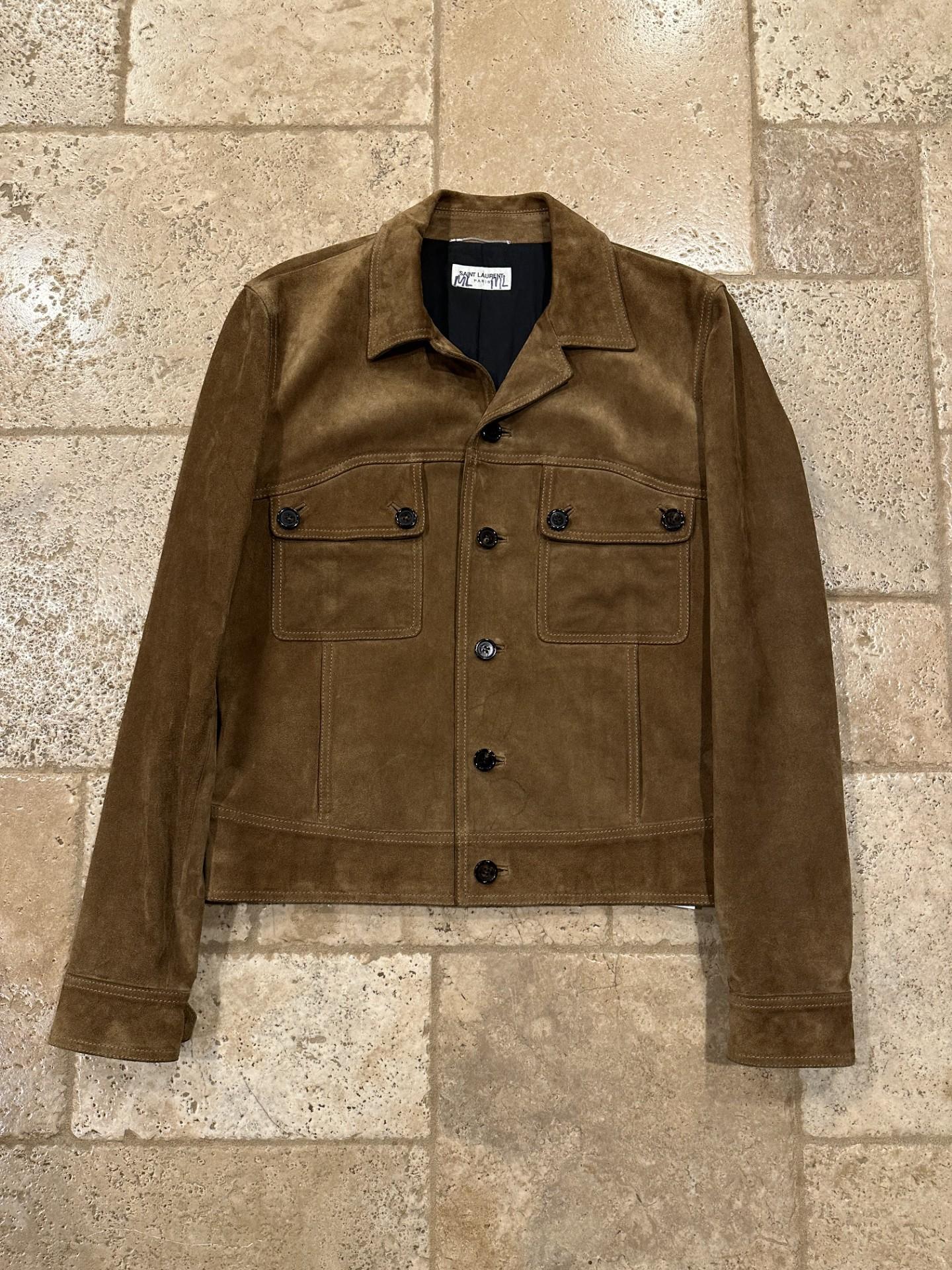 Saint Laurent Paris 2019 Brown Suede Leather Jacket For Sale 4
