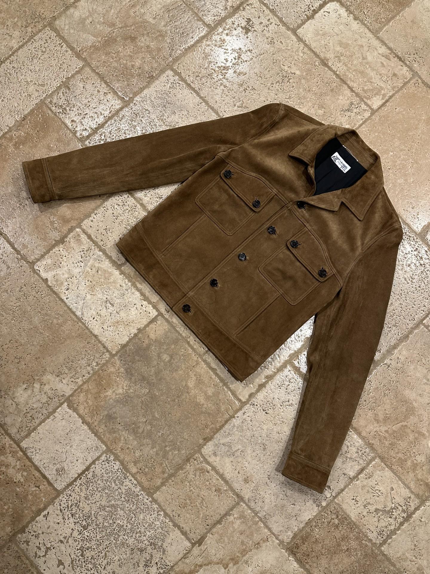 Saint Laurent Paris 2019 Brown Suede Leather Jacket For Sale 5