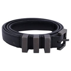 Cintura Saint Laurent Paris 3 Passant in pelle nera