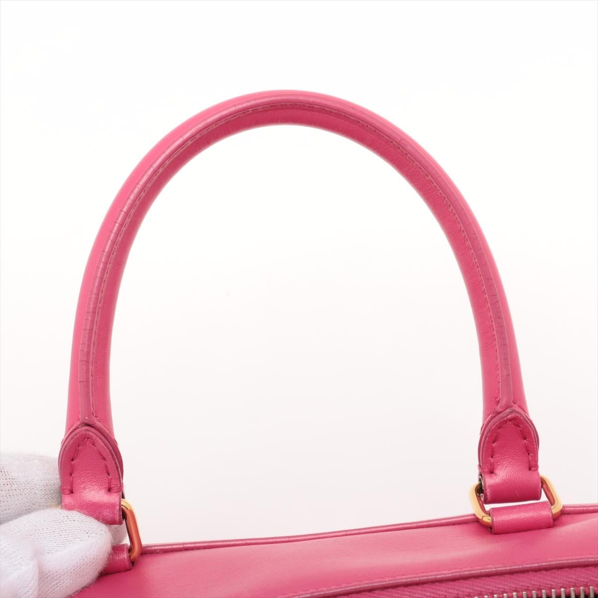 Saint Laurent Paris - Sac à main rose bigarré en cuir souple pour bébé 8