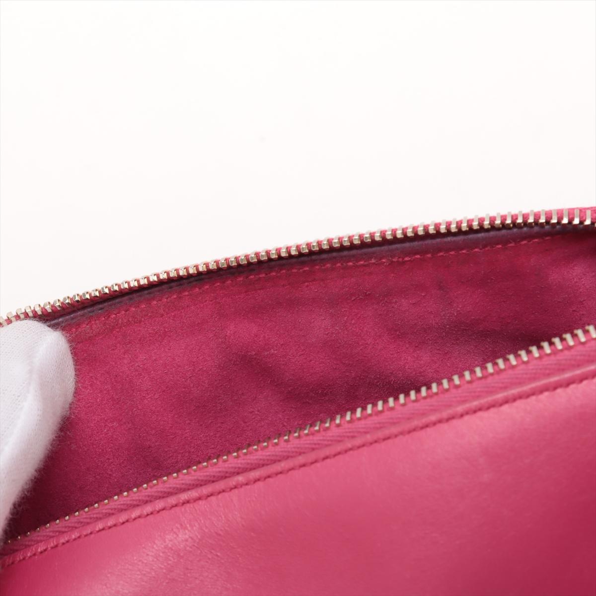 Saint Laurent Paris - Sac à main rose bigarré en cuir souple pour bébé 12
