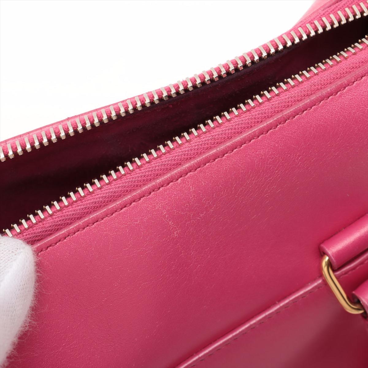 Saint Laurent Paris - Sac à main rose bigarré en cuir souple pour bébé 13