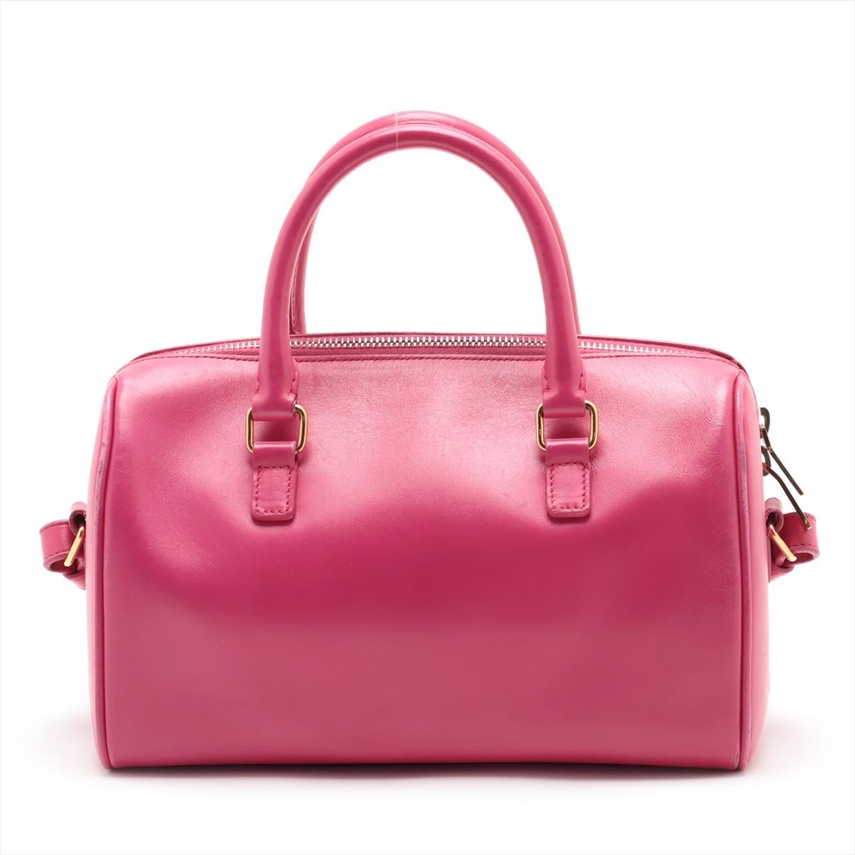 Rose Saint Laurent Paris - Sac à main rose bigarré en cuir souple pour bébé