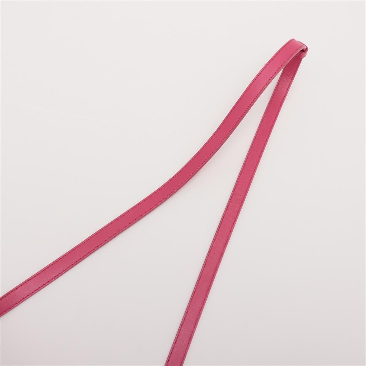Saint Laurent Paris - Sac à main rose bigarré en cuir souple pour bébé 3