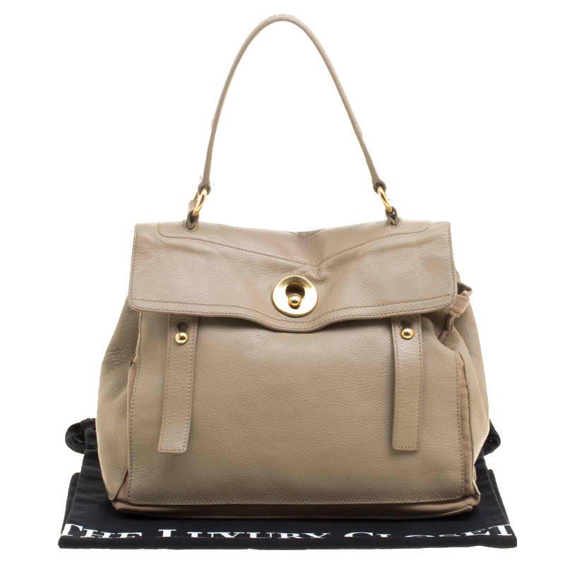 Saint Laurent Paris Beige Leather Medium Muse Two Satchel 8