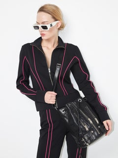 Saint Laurent Paris  Black Biker Rider Leather Backpack