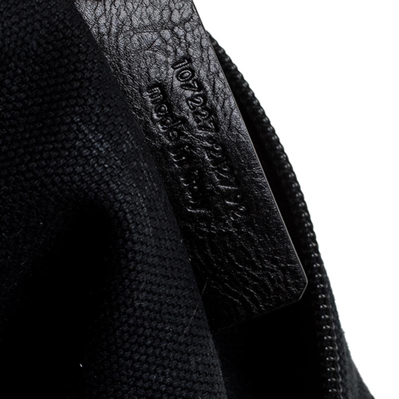 Saint Laurent Paris Black Canvas and Leather Mombasa Shoulder Bag 1