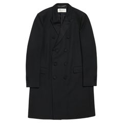 Saint Laurent Paris  Black Double Breasted Coat