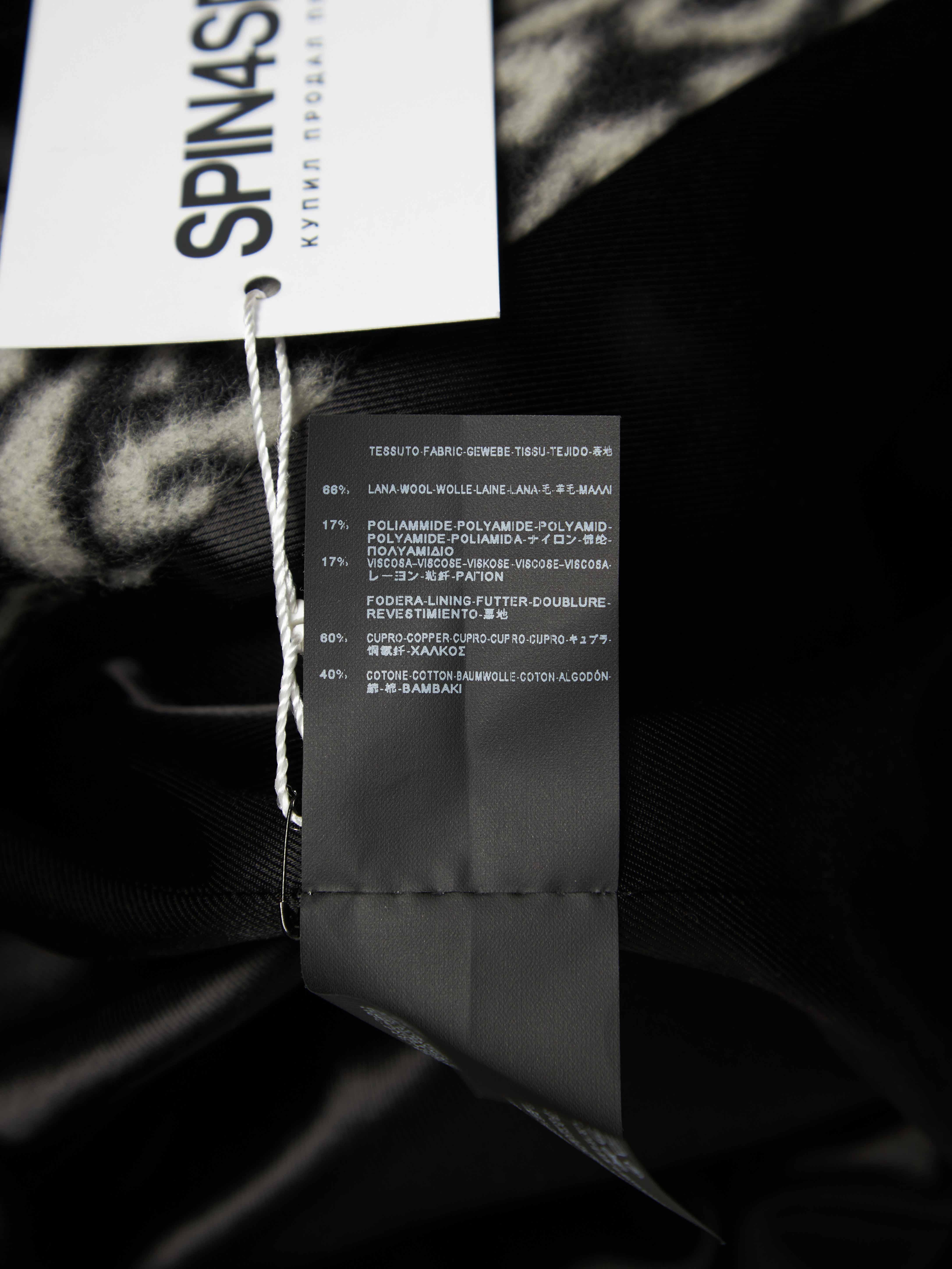 Saint Laurent Paris  Black Gray Elongated Button Woolen Coat For Sale 5