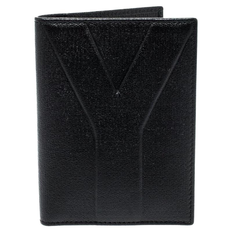 Saint Laurent Paris Black Leather Bifold Wallet