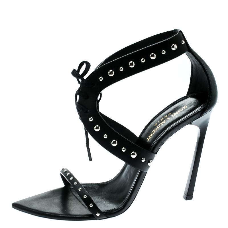 Saint Laurent Paris Black Leather Iris 