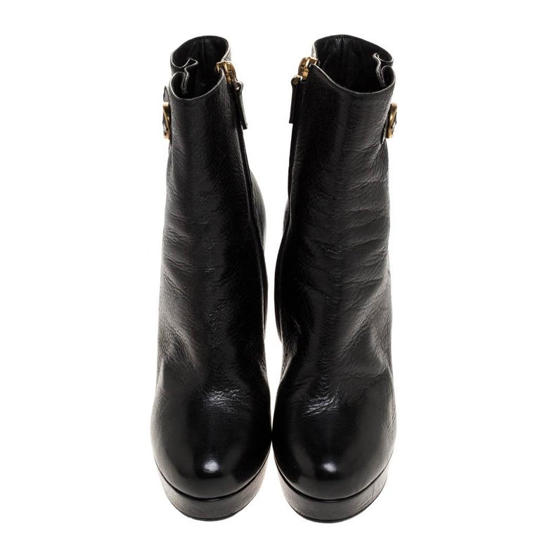 saint laurent platform ankle boots