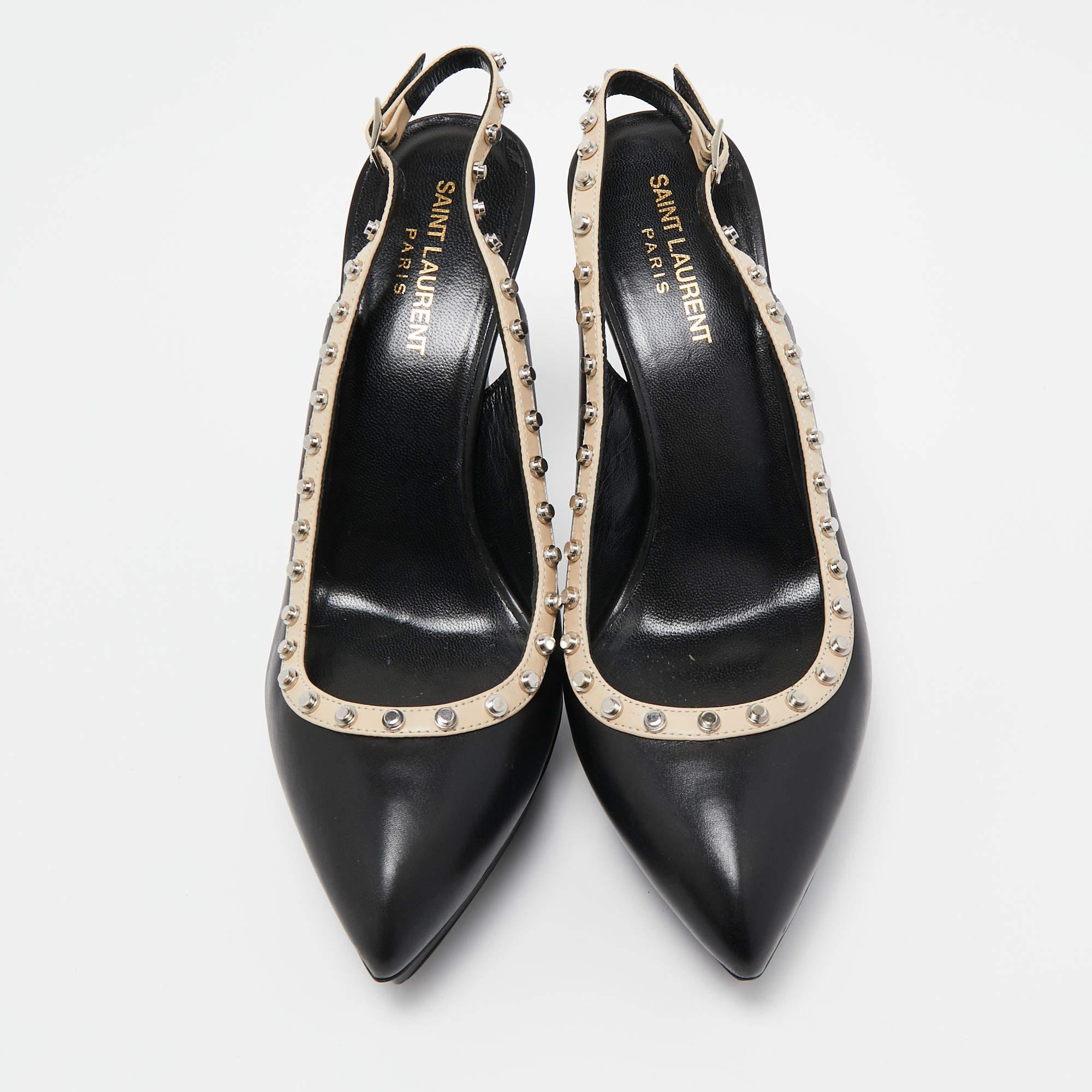 Exhibit an elegant style with this pair of pumps. These elegant shoes are crafted from quality materials. They are set on durable soles and sleek heels.

Includes: Original Dustbag, Original Box, Extra Heel Tips

