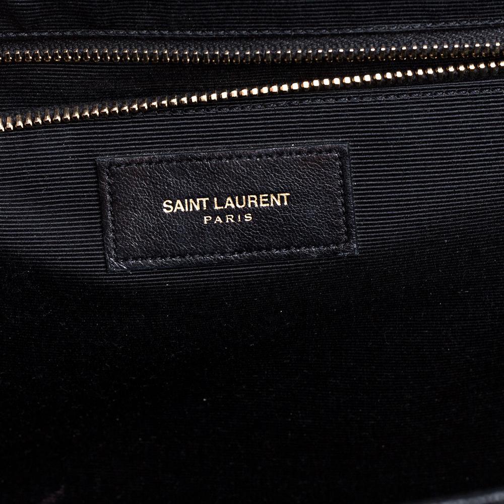 Saint Laurent Paris Black Matelasse Leather Large Cassandre Flap Bag 3