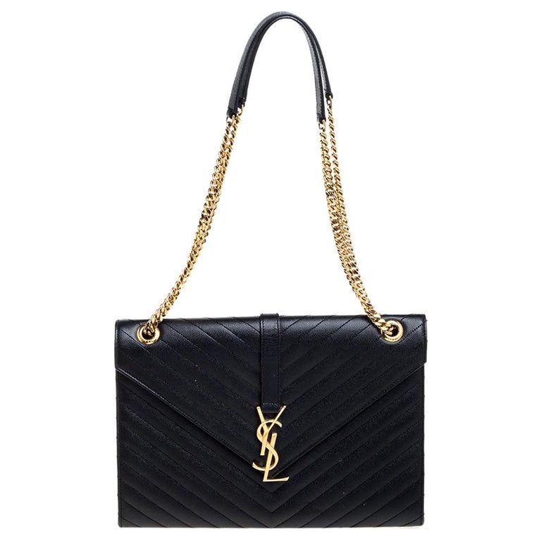 Saint Laurent, Bags, Saint Laurent Cassandre Flap Front Black On Black  Handbag