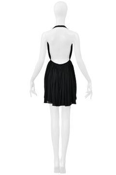 Saint Laurent Paris Black Mini Goddess Dress 2020