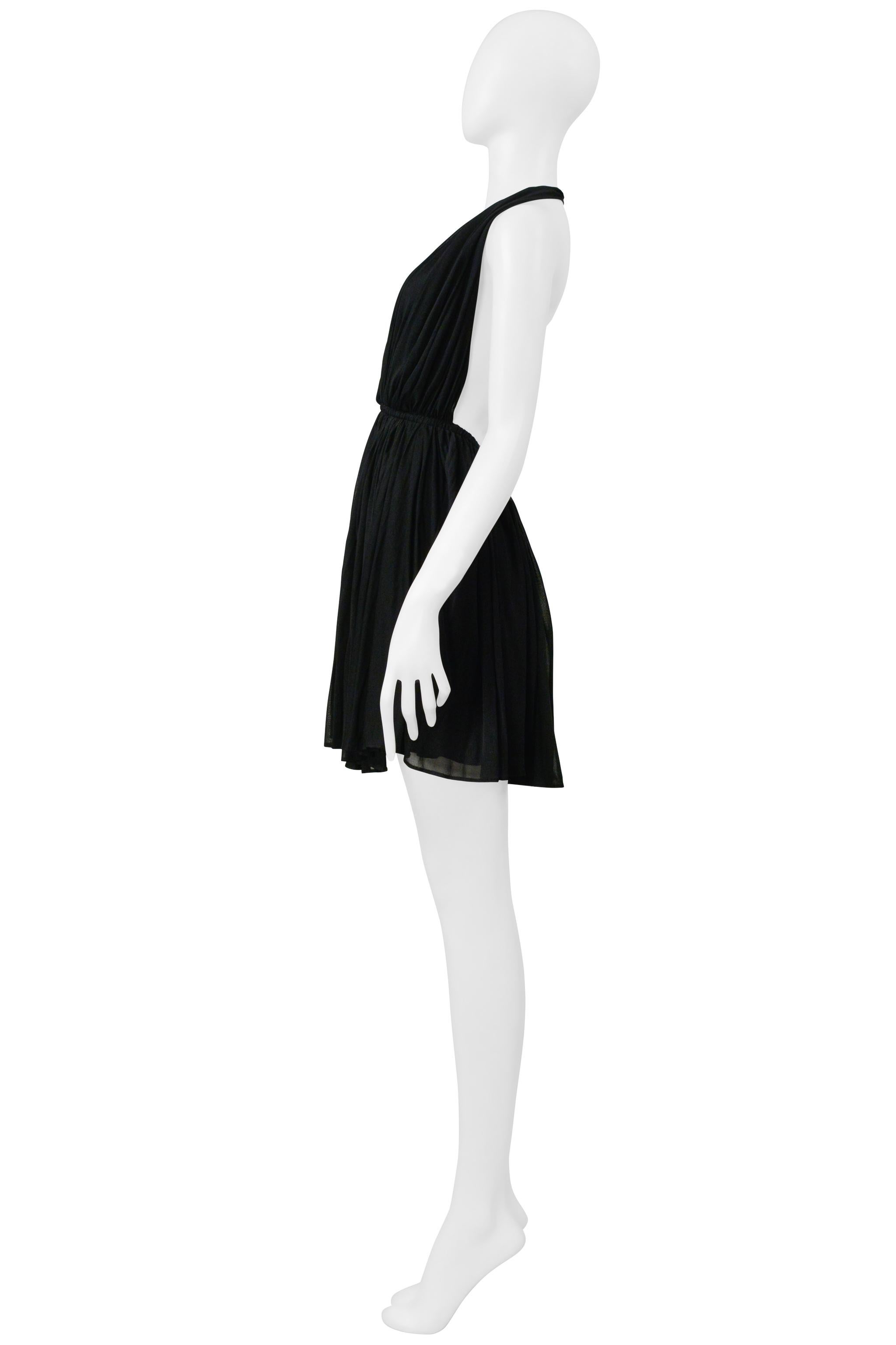 Saint Laurent Paris Schwarzes Mini-Göttin-Kleid 2020 Damen im Angebot