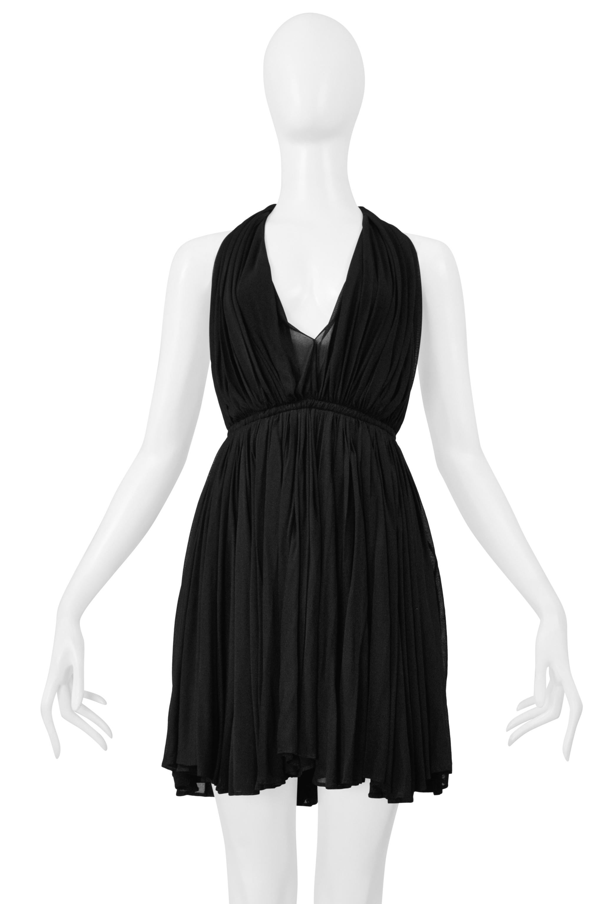 Saint Laurent Paris Schwarzes Mini-Göttin-Kleid 2020 im Angebot 1
