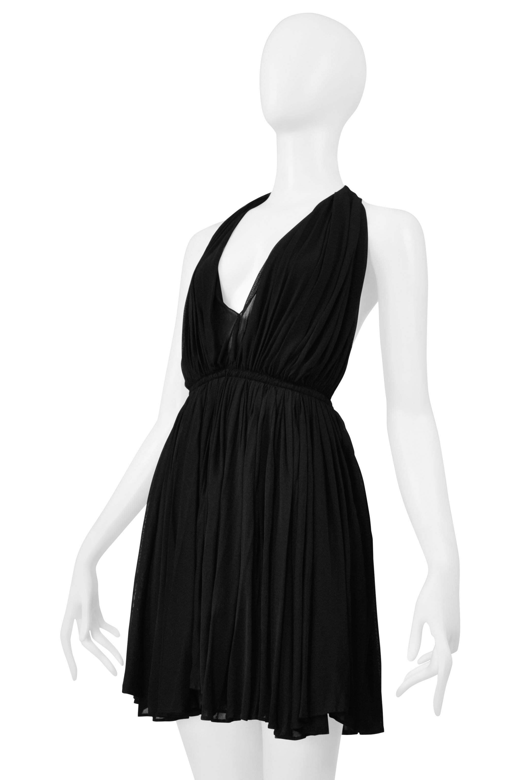 Saint Laurent Paris Schwarzes Mini-Göttin-Kleid 2020 im Angebot 2