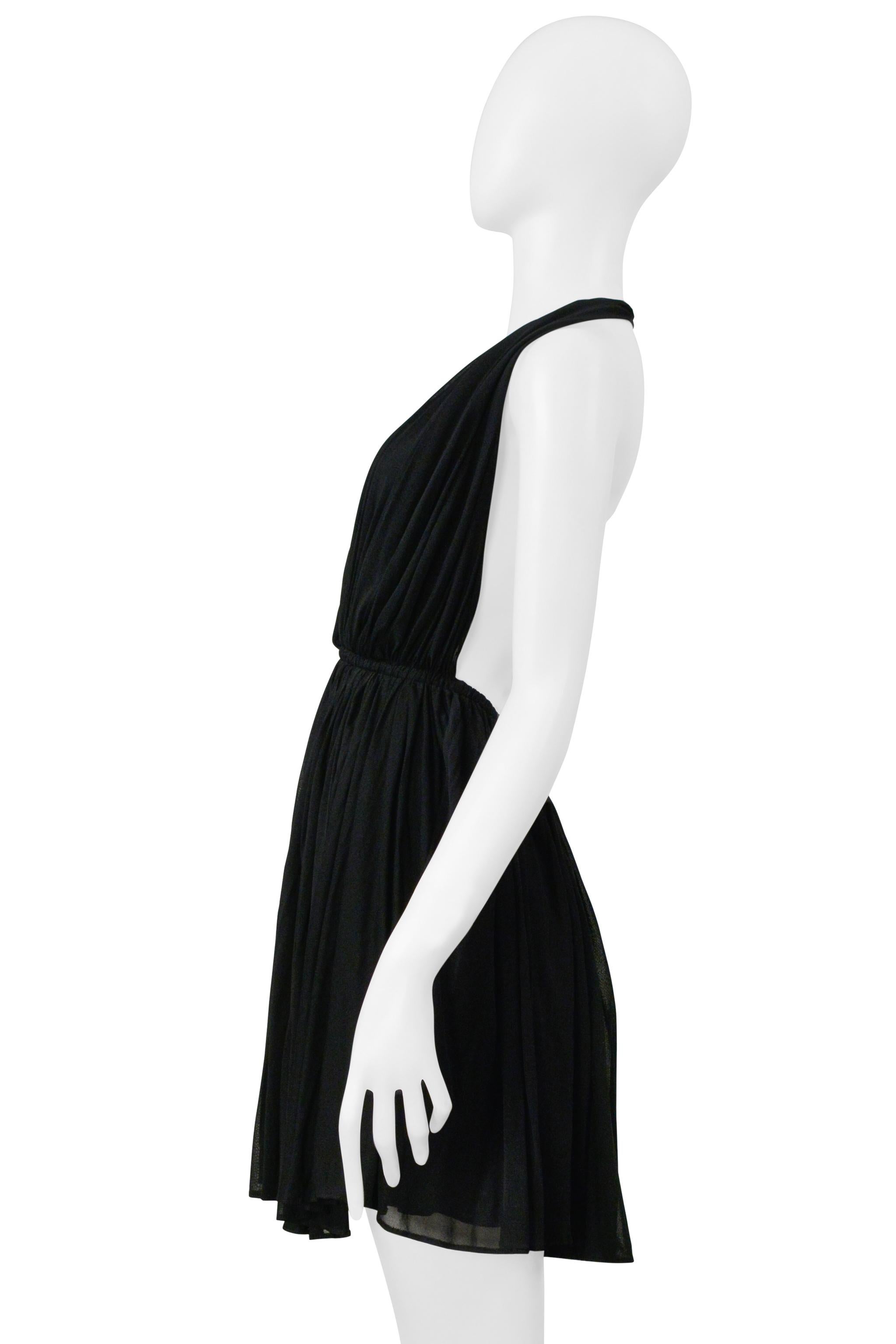 Saint Laurent Paris Schwarzes Mini-Göttin-Kleid 2020 im Angebot 3