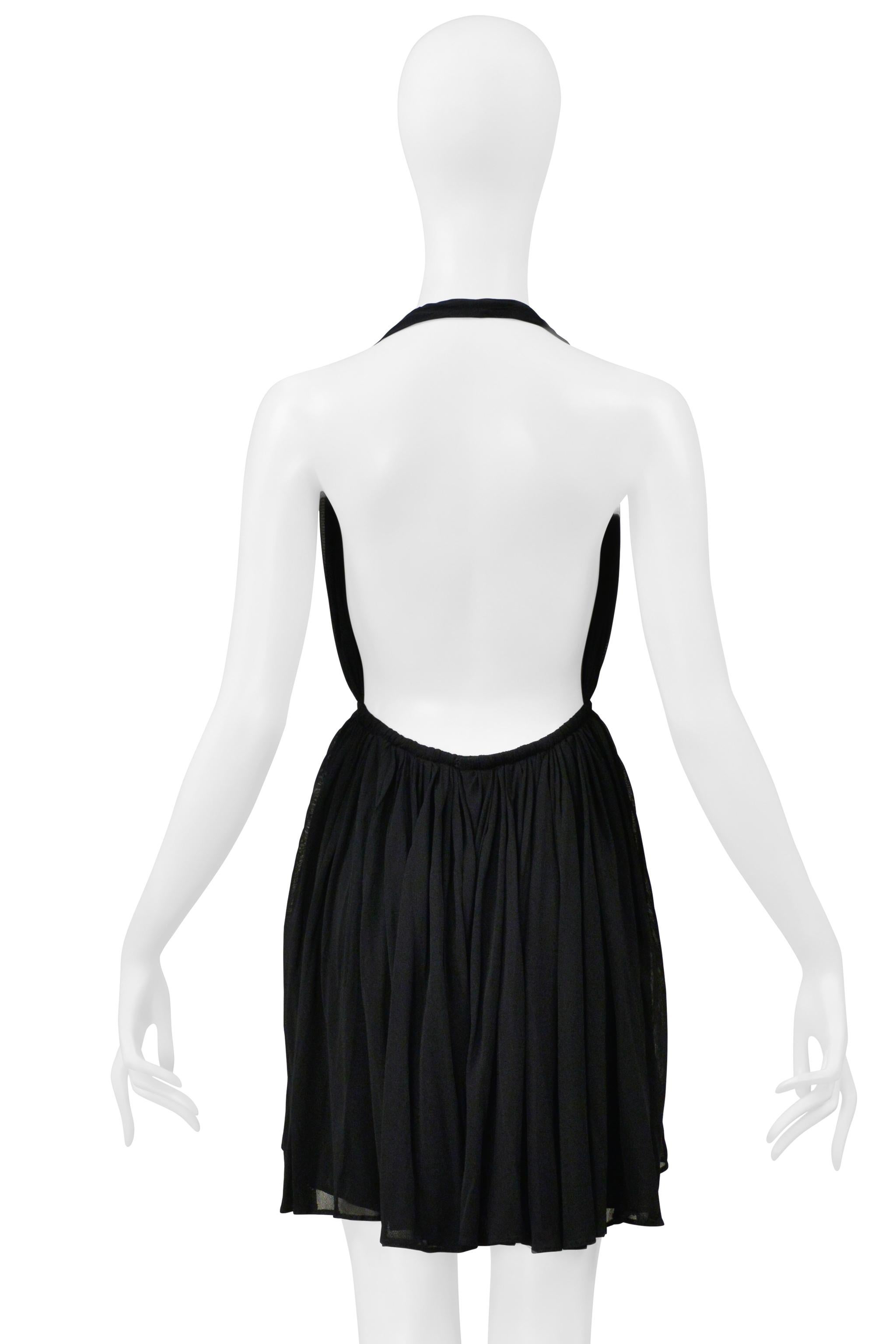 Saint Laurent Paris Schwarzes Mini-Göttin-Kleid 2020 im Angebot 4