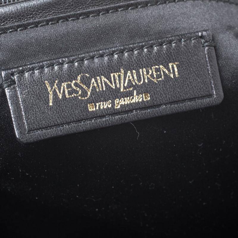 Saint Laurent Paris Black Nylon and Leather Duffle Bag 4