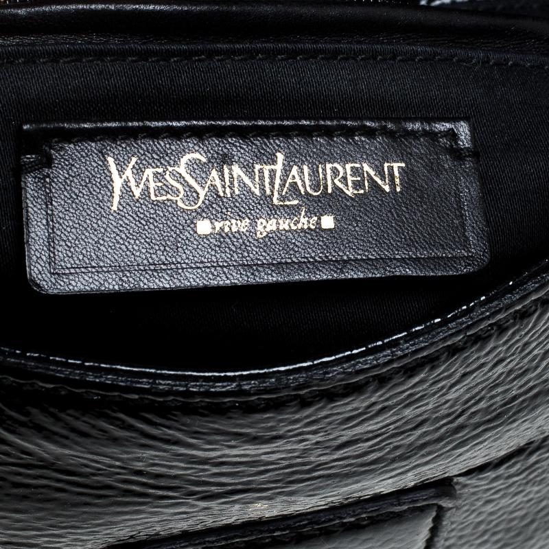 Saint Laurent Paris Black Patent Leather Emma Chain Shoulder Bag 3