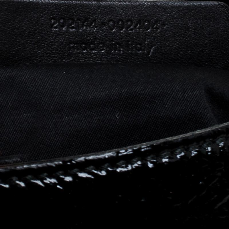 Saint Laurent Paris Black Patent Leather Emma Chain Shoulder Bag 4