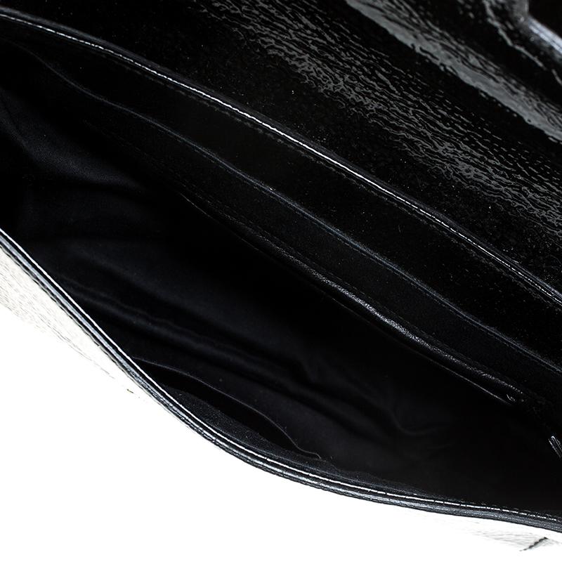 Saint Laurent Paris Black Patent Leather Emma Chain Shoulder Bag 1