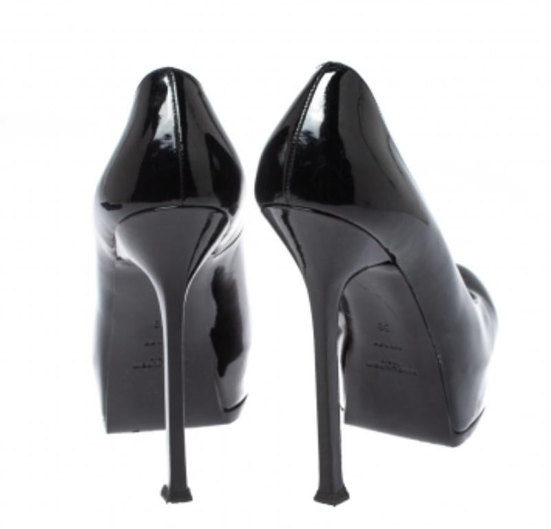 Saint Laurent Paris Bombas Tribtoo de charol negro talla 39 en venta 1