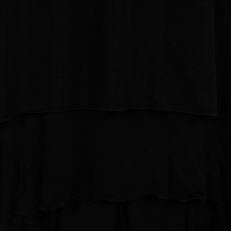 Saint Laurent Paris Black Pleated Evening Dress M 2