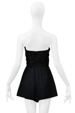 Saint Laurent Paris Black Romper With Bows And Cutout 2019