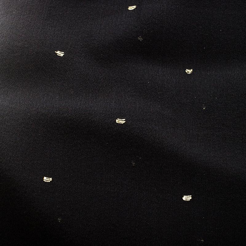 Saint Laurent Paris Black Silk Chiffon Metallic Dot Stole In Excellent Condition In Dubai, Al Qouz 2