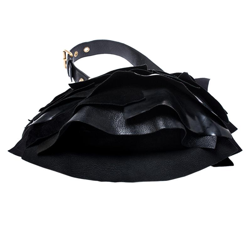Saint Laurent Paris Black Suede and Patent Leather St. Tropez Shoulder Bag 2
