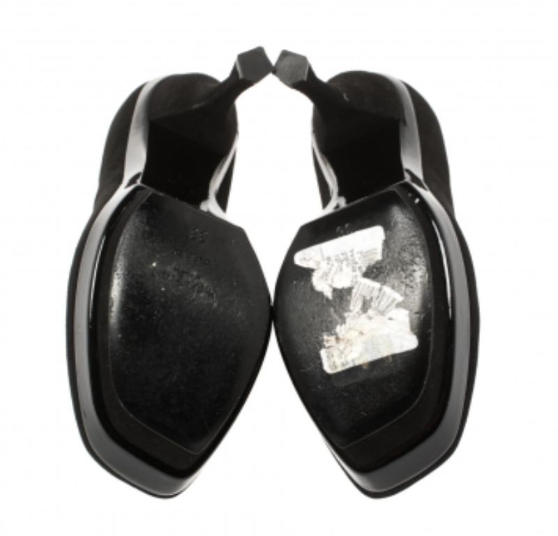 Saint Laurent Paris Bombas de plataforma Arya de ante negro Talla 36 en venta 2