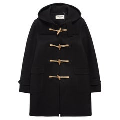 Saint Laurent Paris   Black Wool Duffle Coat