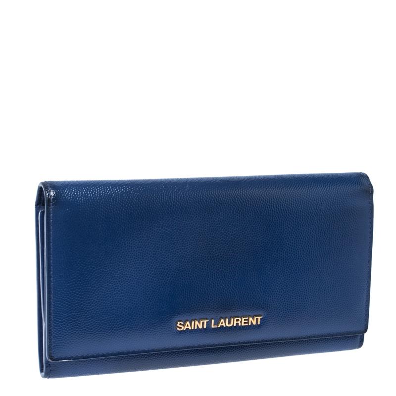 ysl blue wallet