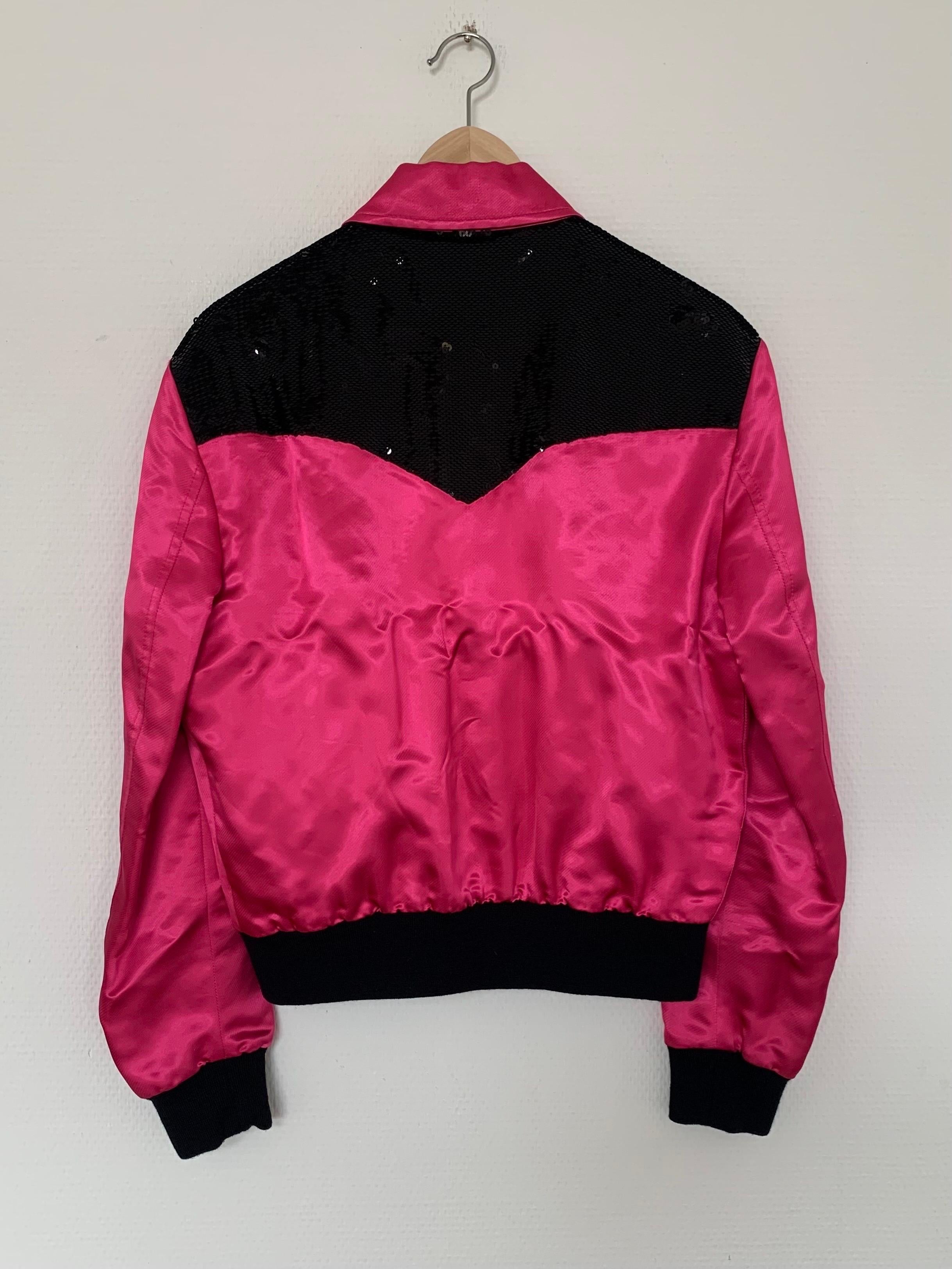 Saint Laurent Paris by Hedi Slimane FW2016 1/1 Muster Pailletten Jacke rosa  für Damen oder Herren im Angebot