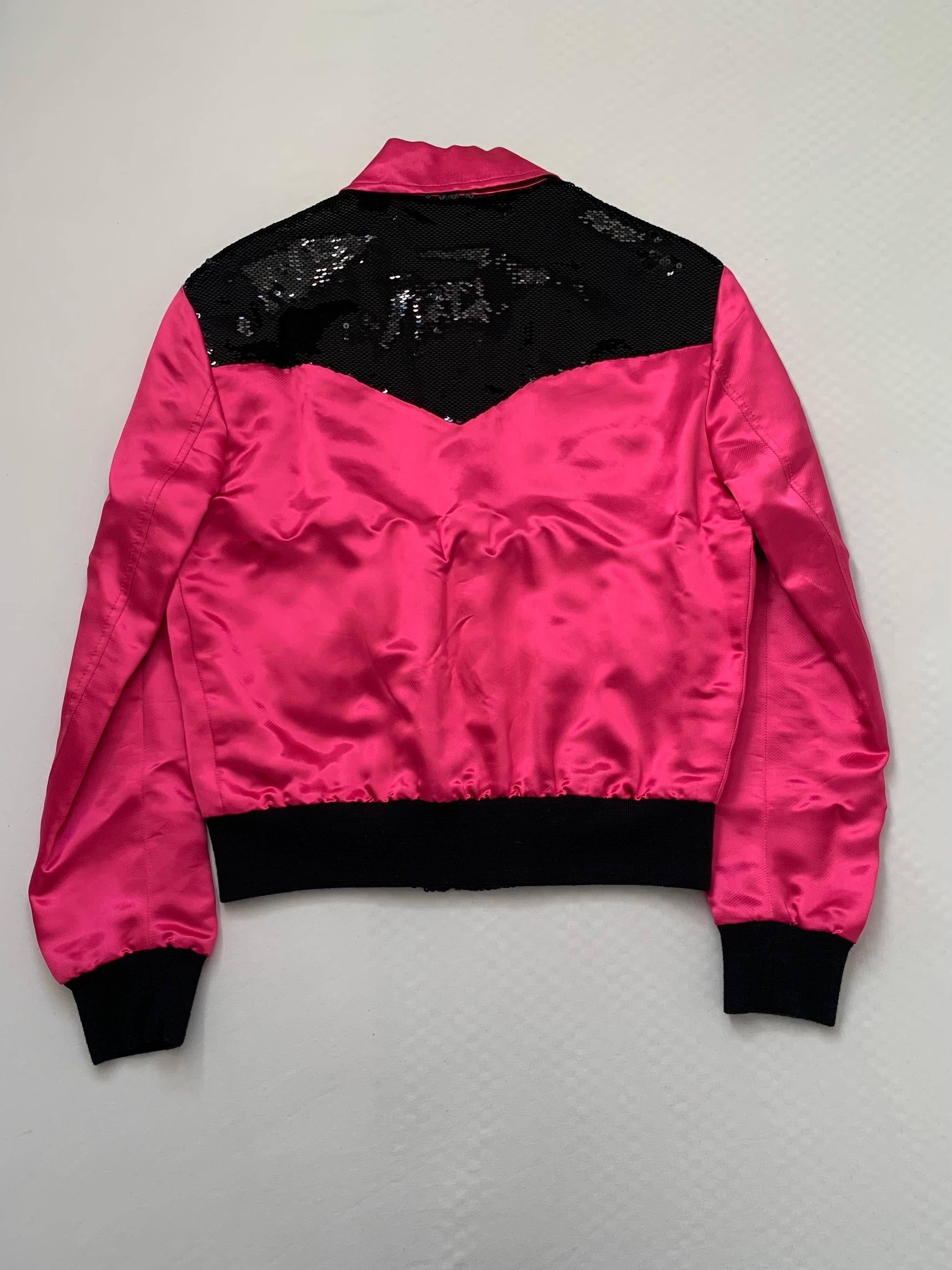 Saint Laurent Paris by Hedi Slimane FW2016 1/1 sample sequin jacket pink  For Sale 1