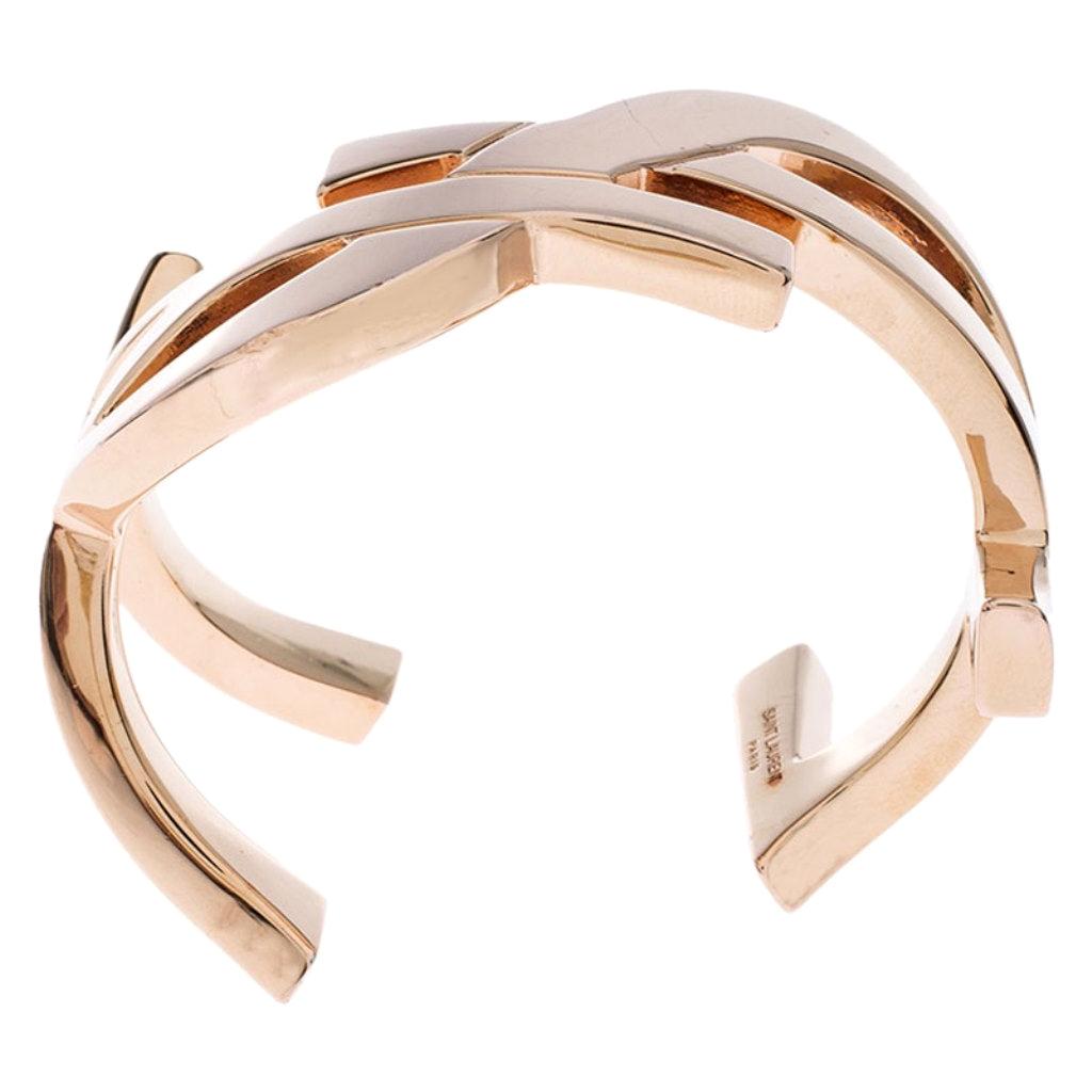 Saint Laurent Paris Cassandre Gold Plated Bracelet