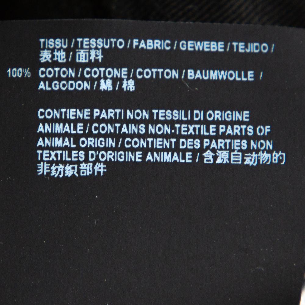 Saint Laurent Paris Charcoal Grey Medium Wash Denim Raw Edge Jeans M In Good Condition For Sale In Dubai, Al Qouz 2