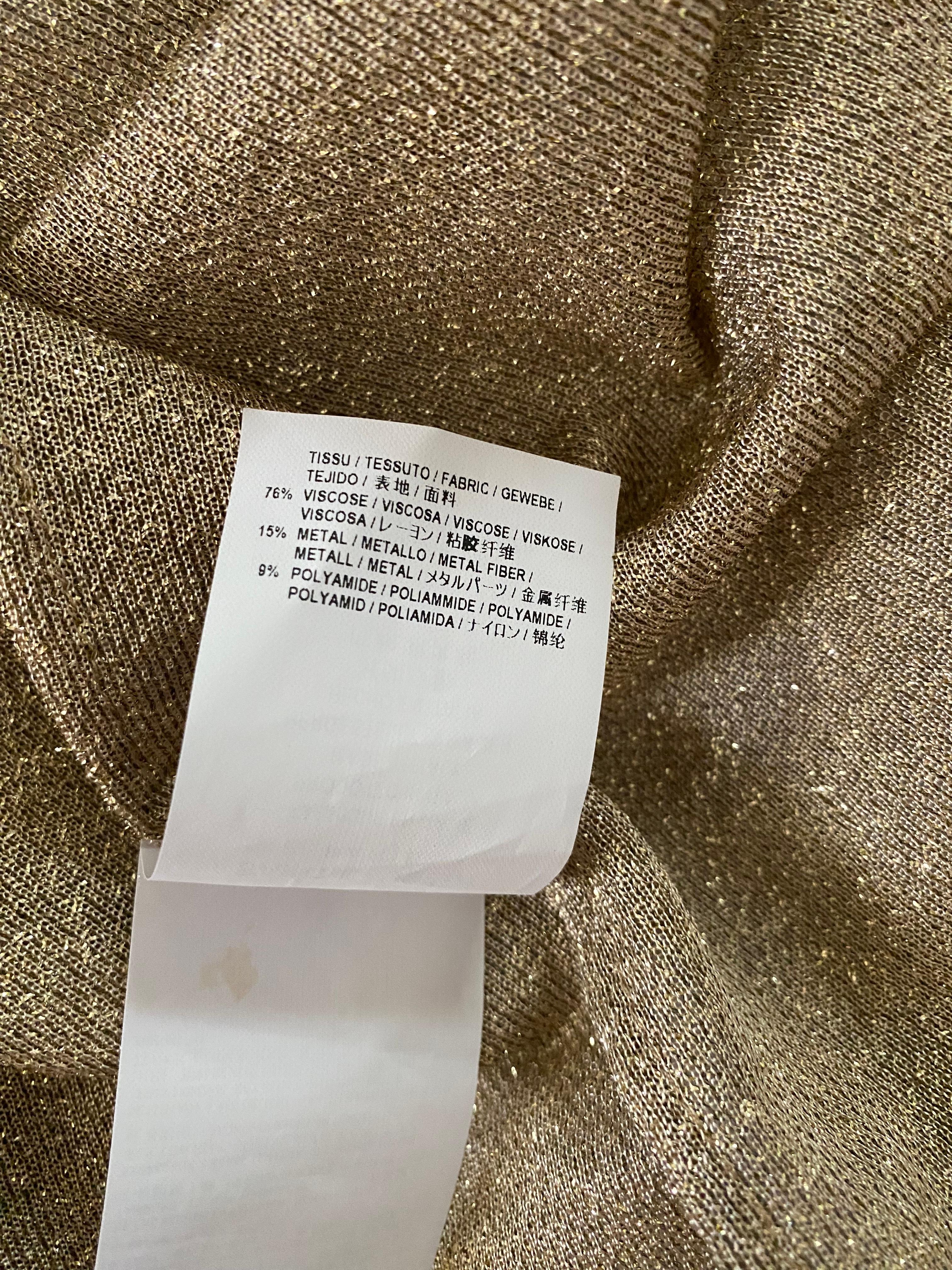Saint Laurent Collectional Camicetta in lurex metallizzato oro Taglia 40EU/8US in vendita 12