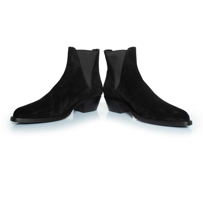 Saint Laurent, Paris Dakota Chelsea-Stiefel aus Wildleder (Schwarz) im Angebot